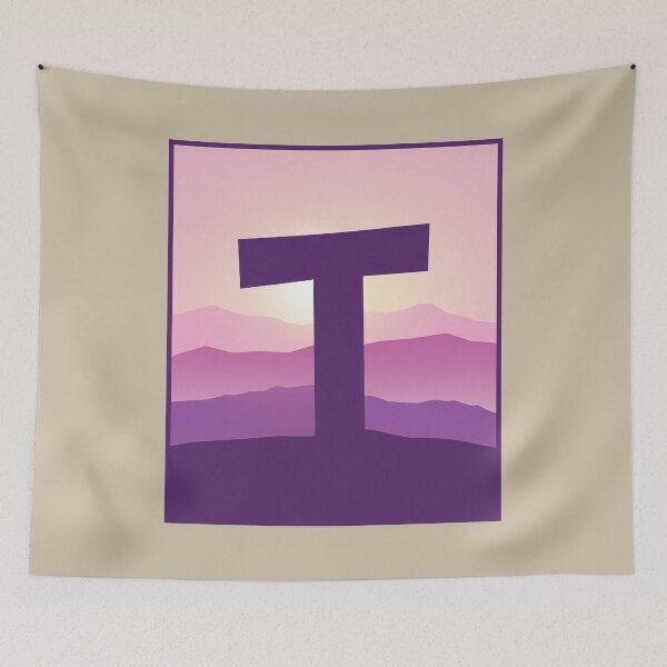 Item preview, Letter T - Pink Hills designed and sold by pixelinga.