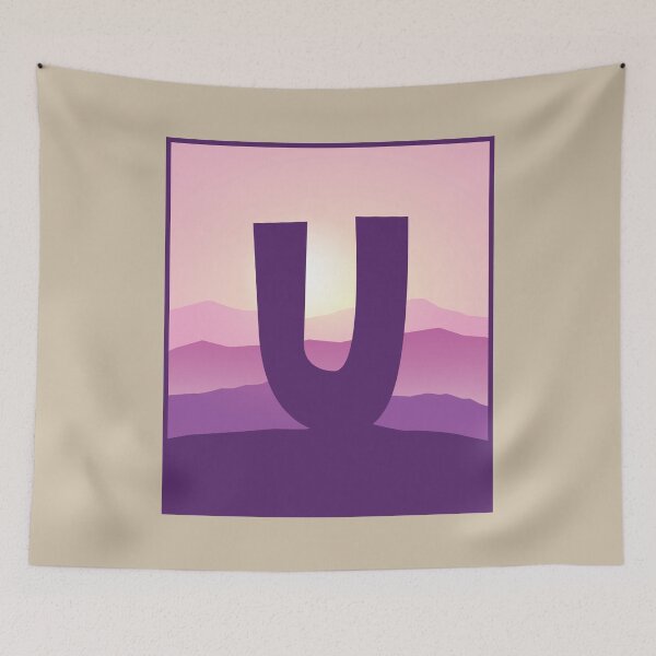 Item preview, Letter U - Pink Hills designed and sold by pixelinga.