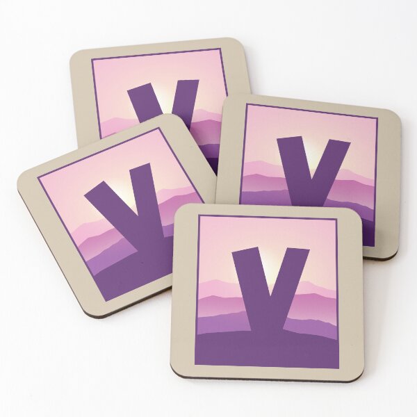 Item preview, Letter V - Pink Hills designed and sold by pixelinga.