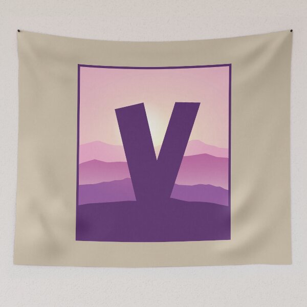 Item preview, Letter V - Pink Hills designed and sold by pixelinga.
