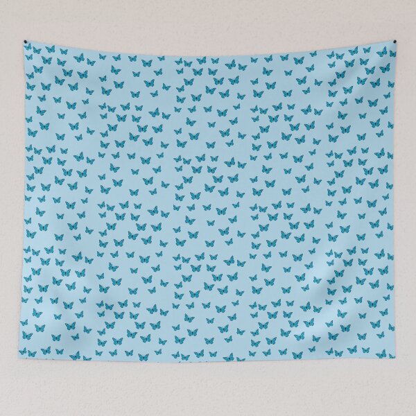 Item preview, blue butterfly pattern designed and sold by meganalexaa.