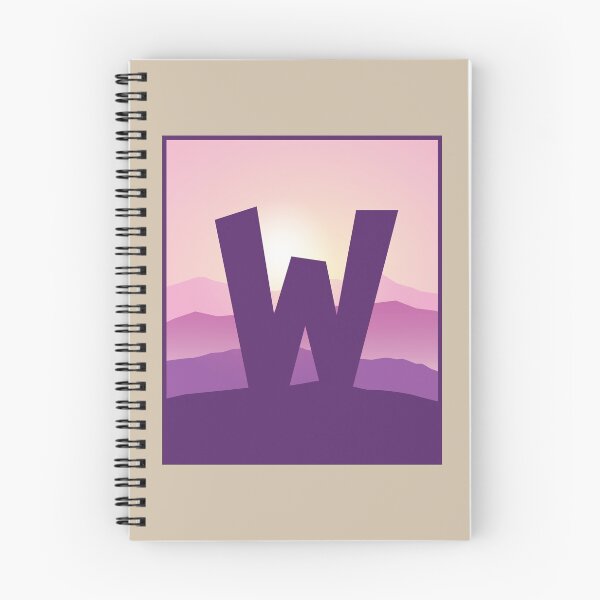 Item preview, Letter W - Pink Hills designed and sold by pixelinga.