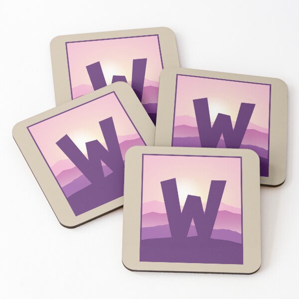 Item preview, Letter W - Pink Hills designed and sold by pixelinga.