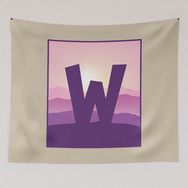 Item preview, Letter W - Pink Hills designed and sold by pixelinga.
