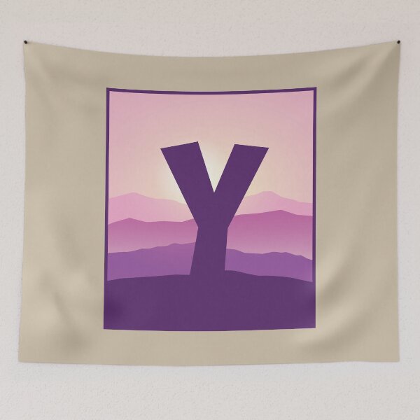 Item preview, Letter Y - Pink Hills designed and sold by pixelinga.