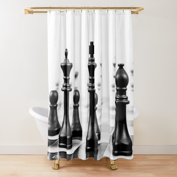 chess shower curtain