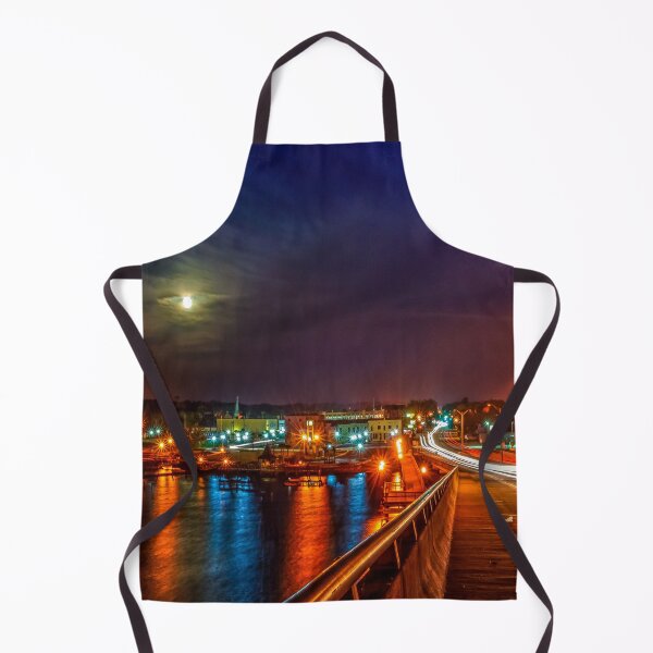 Item preview, Moon setting over a Little River Town designed and sold by Steven Kight.