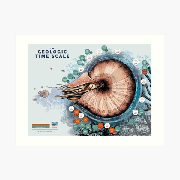 The geological time scale Art Print