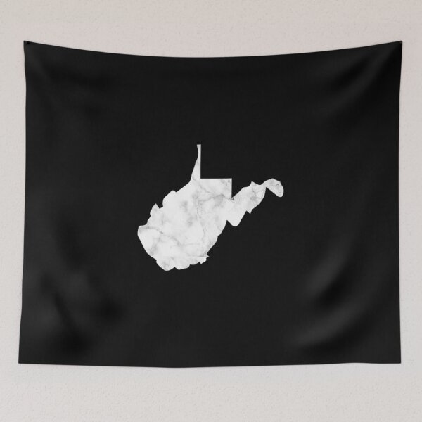 Item preview, White Marble West Virginia WV State Map Art designed and sold by Trendy POP.