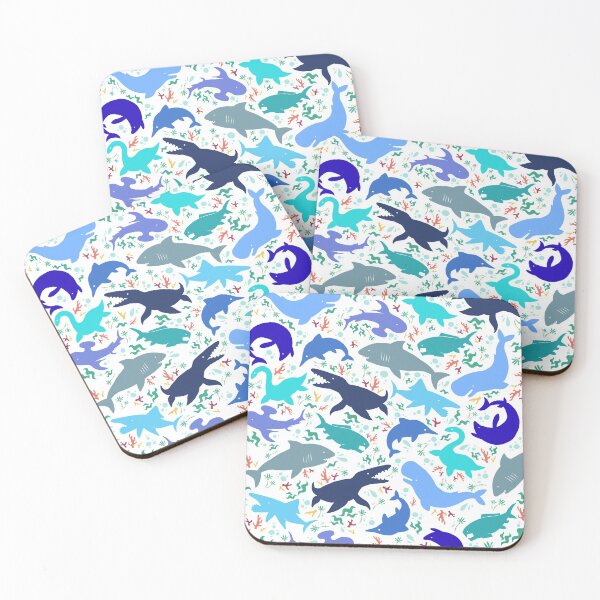 Item preview, Prehistoric Sea Creatures (White) designed and sold by KBMasquerade.