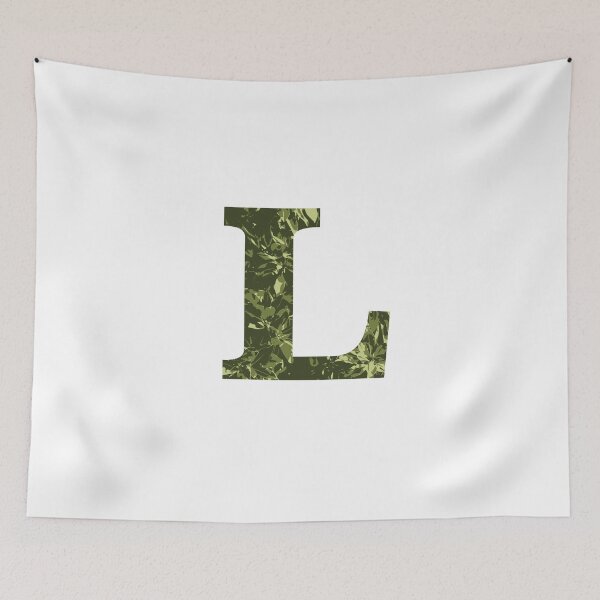 Item preview, The letter L - monogram green pattern designed and sold by patternsplus.