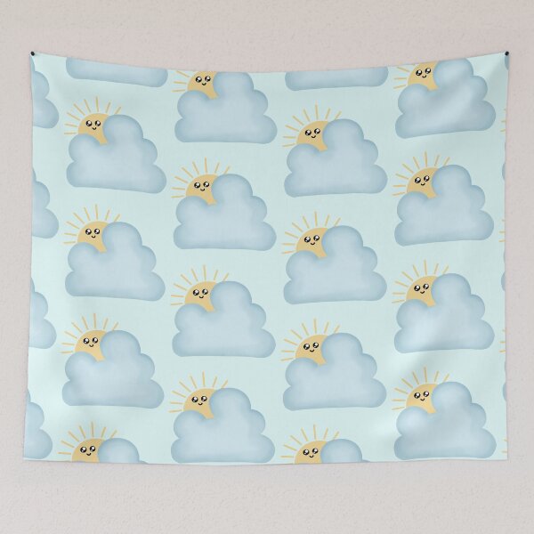 Item preview, smiling sun and cloud designed and sold by tsong123.