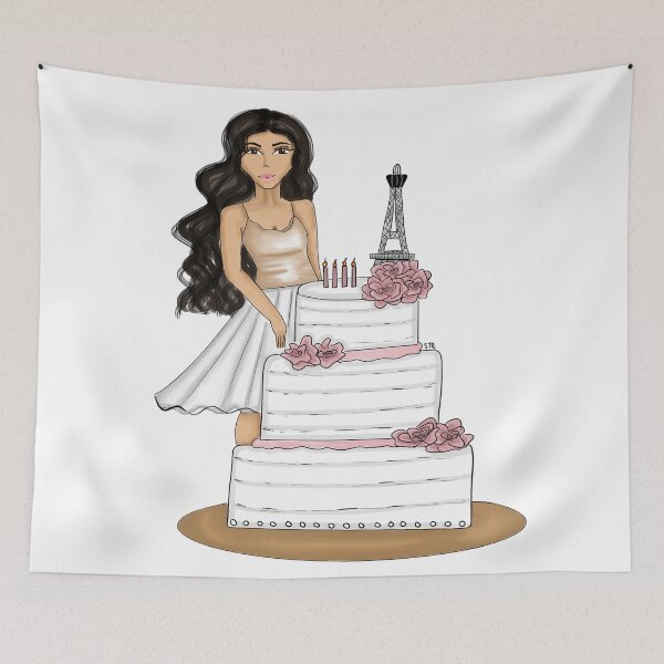 Item preview, Big Pink Paris Cake - Fashion Art  designed and sold by SMillustrations.