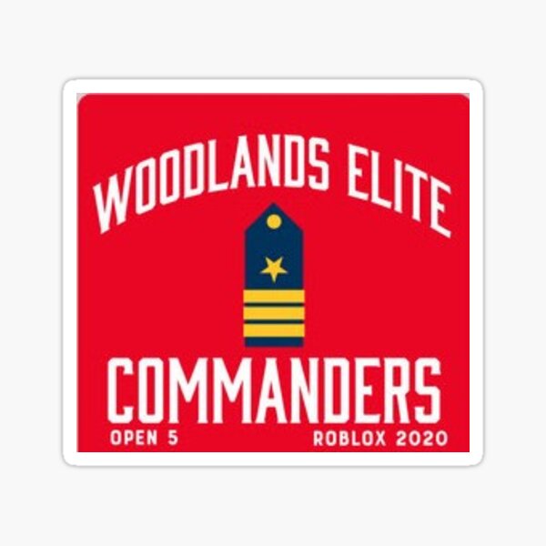 Woodlands Elite Commanders Roblox Sticker Sticker By A3tuallyamanda Redbubble - fusion xtreme roblox