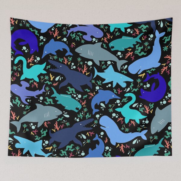 Item preview, Prehistoric Sea Creatures (Black) designed and sold by KBMasquerade.