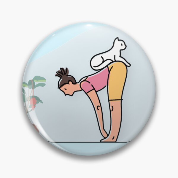 Item preview, YOGA WITH CAT Forward bending designed and sold by Trio's Stuff.