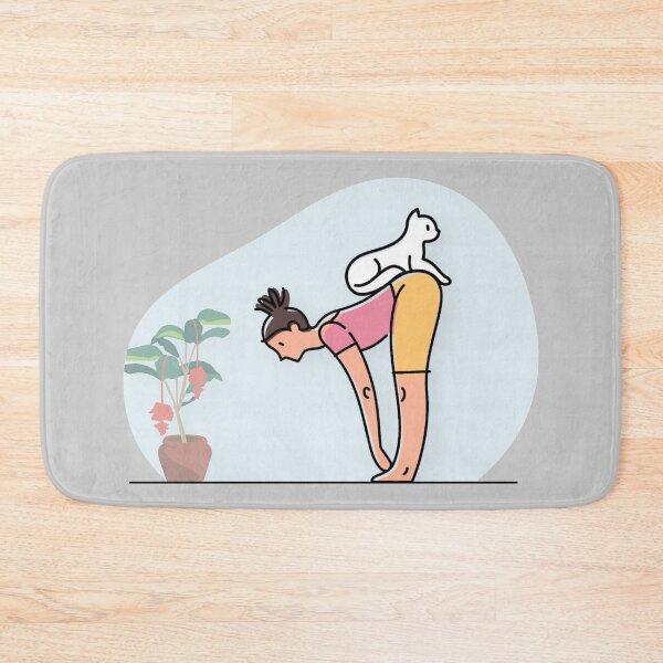 Item preview, YOGA WITH CAT Forward bending designed and sold by Trio's Stuff.