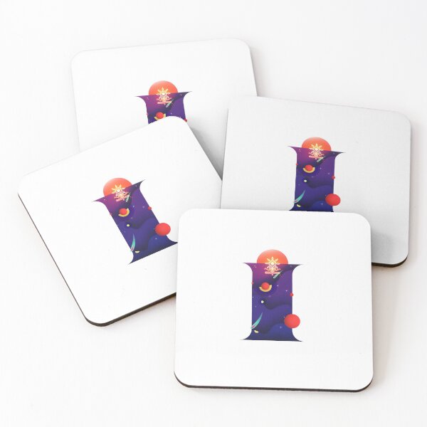 Item preview, Abstract Multi Colour Alphabet Letter I Typographic Artwork designed and sold by MakiMak.