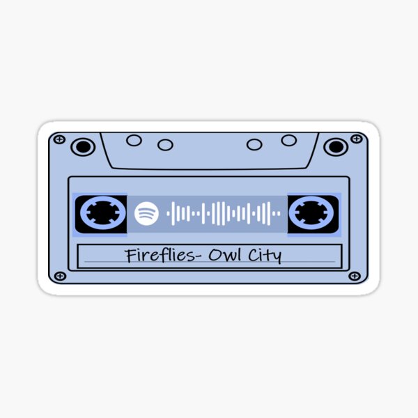 Fireflies By Owl City Song Casette Spotify Qr Code Sticker Inspired By Tik Tok Sticker By Jaidenbirdie Redbubble - dance off roblox id codes for fireflies