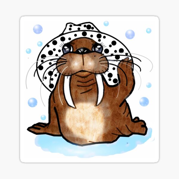 Item preview, walrus - Hello   designed and sold by Shirley cute art .
