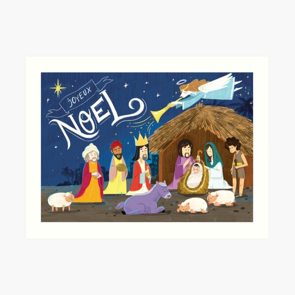 Joyeux Noel Wall Art Redbubble