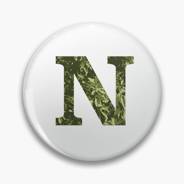 Item preview, a alphabet letter N monogrammed green designed and sold by patternsplus.
