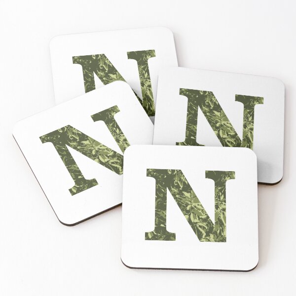 Item preview, a alphabet letter N monogrammed green designed and sold by patternsplus.