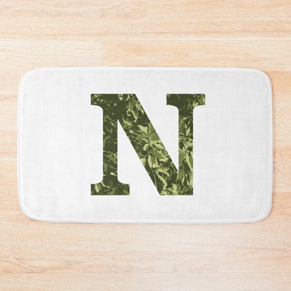Item preview, a alphabet letter N monogrammed green designed and sold by patternsplus.