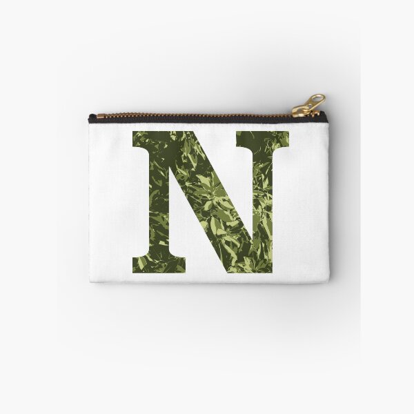 Item preview, a alphabet letter N monogrammed green designed and sold by patternsplus.