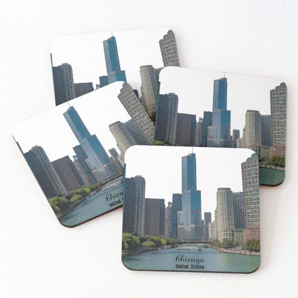 Item preview, Chicago, Illinois, US - Chicago Skyline & Chicago River   designed and sold by leemcnut.