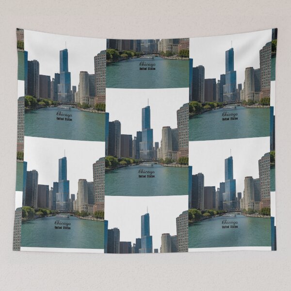 Item preview, Chicago, Illinois, US - Chicago Skyline & Chicago River   designed and sold by leemcnut.