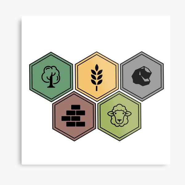 Minimalist Catan Metal Print