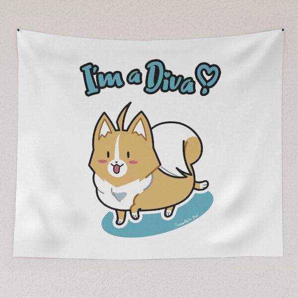 Item preview, I'm a Diva (Pomeranian) (aqua) designed and sold by Snowflake-Owl.