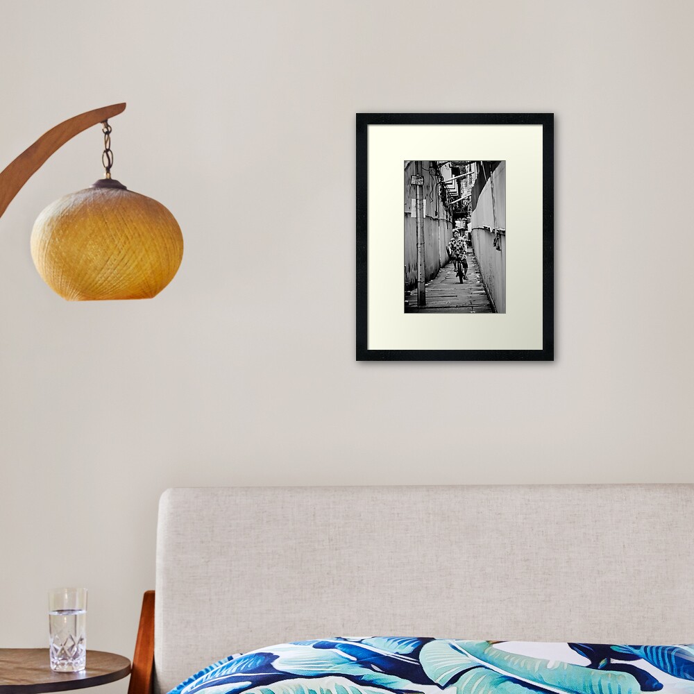 Bicycle Errands, Bangkok, Thailand Framed Art Print