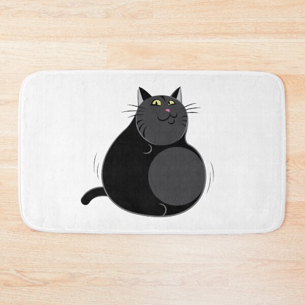 Item preview, Roly Poly Fat Black Cat designed and sold by DurianWong.
