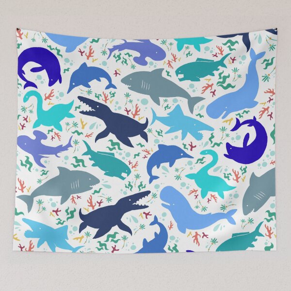 Item preview, Prehistoric Sea Creatures (White) designed and sold by KBMasquerade.