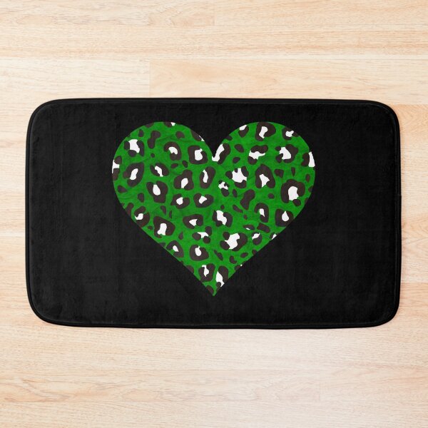 Item preview, Dark Green, Black and White Leopard Print Heart designed and sold by Bumblefuzzies.