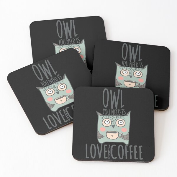 Item preview, Owl you need is love and coffee designed and sold by Hameegaa.