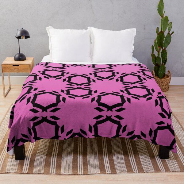 Item preview, Bold black abstract pattern on a pretty gradient pink background designed and sold by PetaJaneHome.