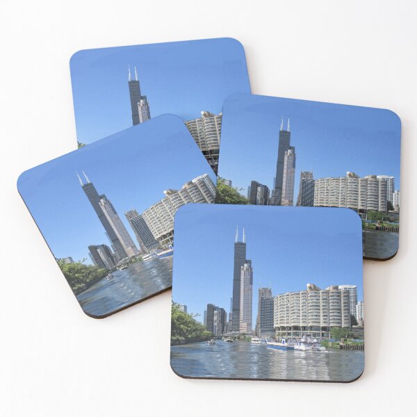 Item preview, Chicago, Illinois, US - Beautiful Skyline & Chicago River  designed and sold by leemcnut.