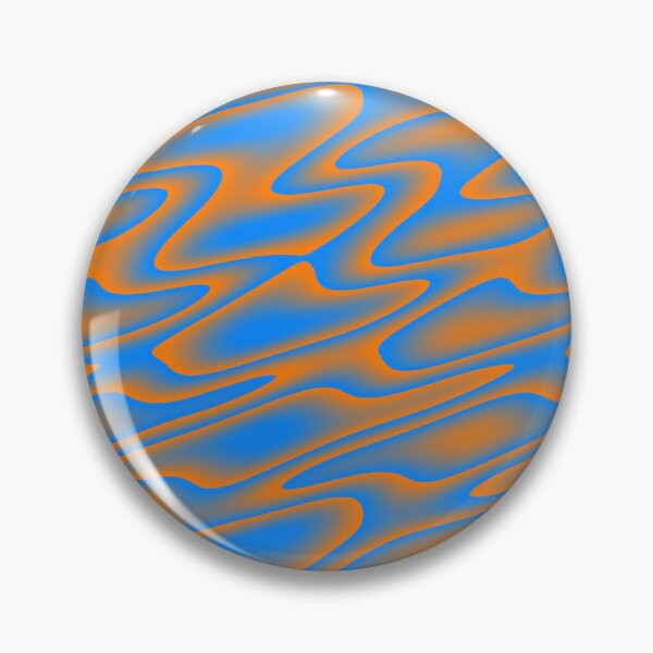 Item preview, Orange and Blue Ripple Pattern designed and sold by KeksWorkroom.