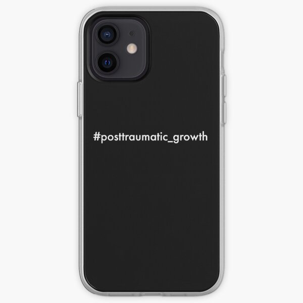 post-traumatic growth mental heath awareness hashtag on black iPhone Soft Case