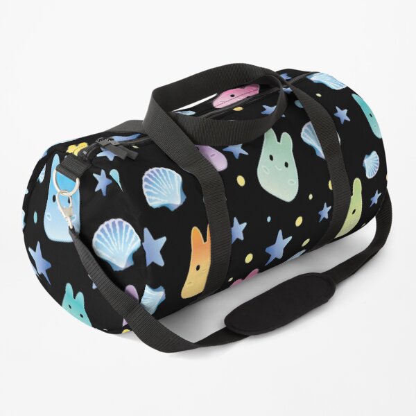 Bunny Waves Black Duffle Bag