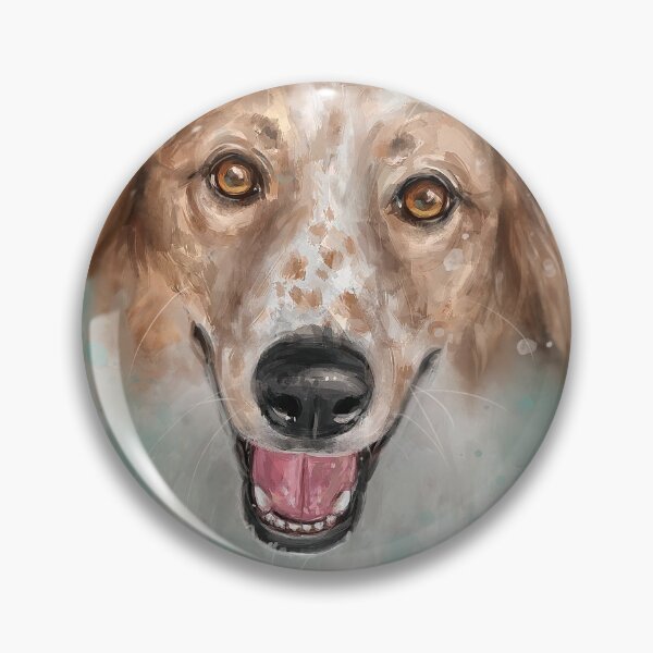 Item preview, Contemporary Painting of an English Setter with Brown Freckles Smiling designed and sold by ibadishi.