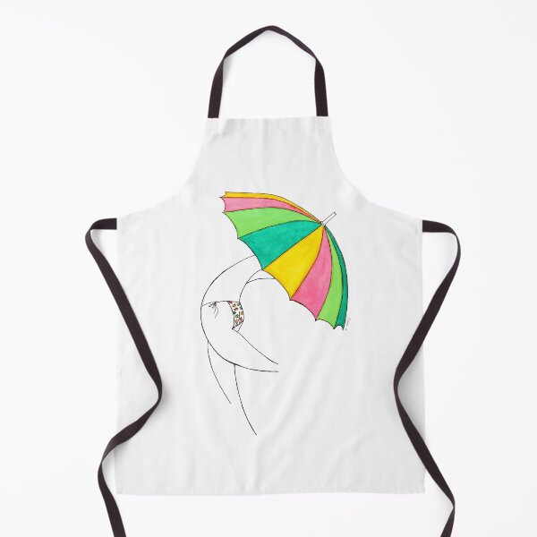 Item preview, Beach Umbrella Girl n4, white pink yellow green, stars bikini designed and sold by Natasha Kolton.