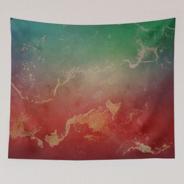 Item preview, Marbled Watercolor Texture in Red and Green with gold accents designed and sold by blueskiesforme.