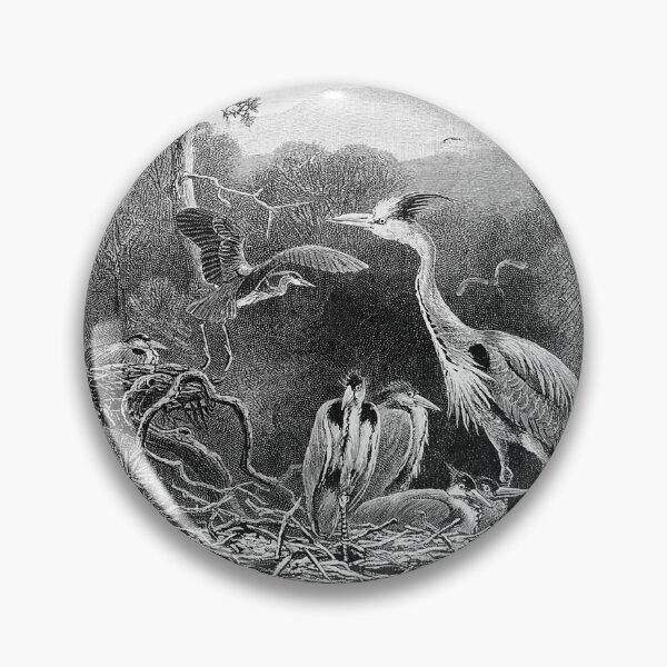 Item preview, Heron With Her Chicks from "Birds of Wave and Woodland." designed and sold by TheCurators.