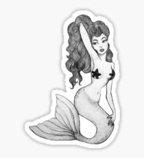 Sirène noir et blanc Sticker