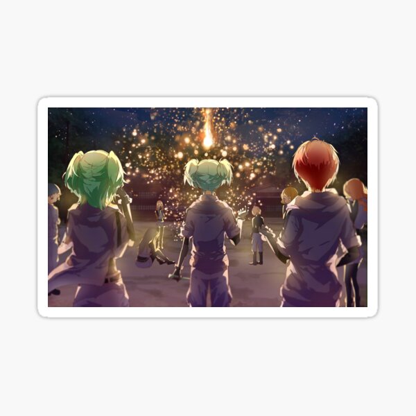 Assassination classroom Koro Sensei Itona Nagisa Karma Akabane Outdoor party Sticker