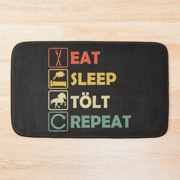 Item preview, Icelandic Horse Icelander Tölt Eat Sleep Repeat Funny Retro designed and sold by richter74.